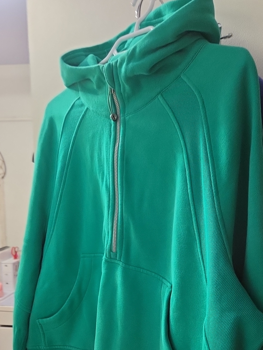 lululemon athletica Teal Green Half-Zip Hoodie Jacket